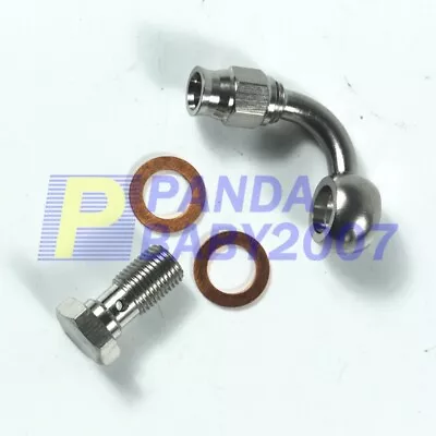 90 Degree Sus AN3 3AN To 10MM Banjo M10x1.0 Bolt Brake Hose End Fitting Adapter • $9.80