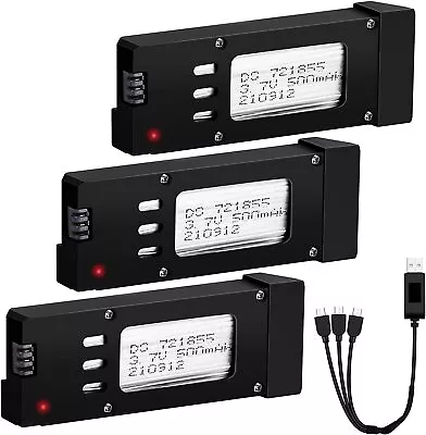 $28.49 • Buy 3pack 500mAh 3.7V Lipo Battery For Eachine E58 L800 JY019 S168 Drone X Pro RC AU