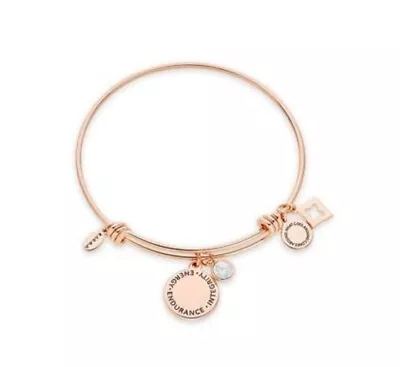 New Karma Bangle Silver Plated Rose Gold Energy Endurance Integrity  • £7.99