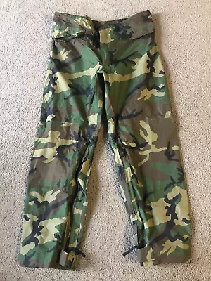 U.S. Military Nylon Waterproof Camouflage Rain Trousers Pants - Size Small • $20