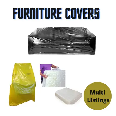 Polythene Plastic Furniture Sofa Chair Mattress Storage Cover Protection Bags UK • £9.95