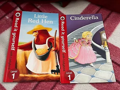 2x LADYBIRD READ IT YOURSELF - LEVEL 1 BOOK - Cinderella And Little Red Hen • £2.50