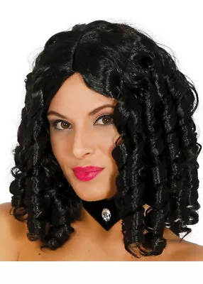 £26.49 • Buy Womens Marie Antoinette Black Ringlet Fancy Dress Baroque Curly Cosplay Wig