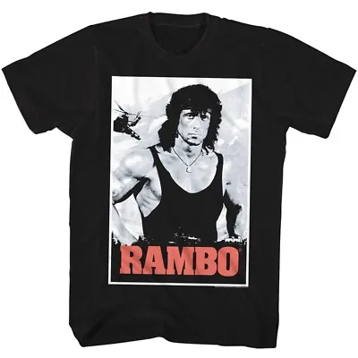 Rambo 2 Helicopter Scene Men's T Shirt First Blood Sylvester Stallone Movie Tee • $21.99