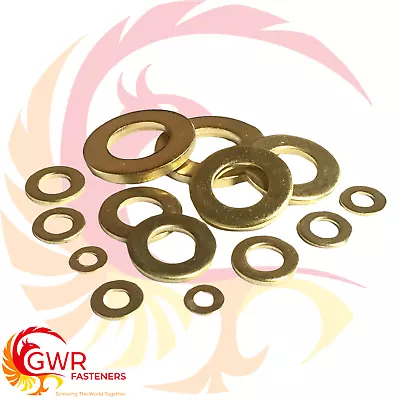 1.2mm 1.4mm 1.6mm 2mm 2.5mm 3mm 4mm 5mm 6mm 8mm 'Form A' FLAT WASHERS - BRASS • £2.50