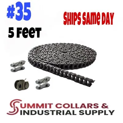 #35 Roller Chain 5 Feet With 2 Master And 1 Offset Links For GO KART Mini Bike • $14.79