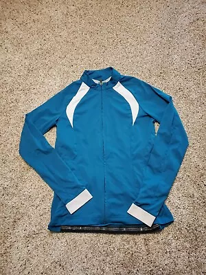 Specialized Cycling Jersey Medium Womens Blue Long Sleeve Full Zip Reflex Sun  • $15