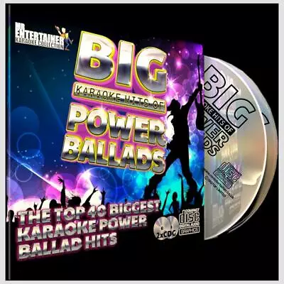 Mr Entertainer Big Karaoke Hits Power Ballads  - 40 Backing Tracks 2 CD+G Discs • £12.95