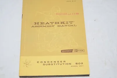 Vintage Heathkit Model CS-1 Condenser Substitution Box Manual • $12.95