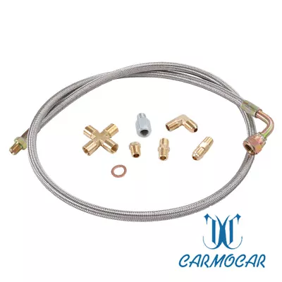 1/8 Npt T3 T4 T04e T70 T60 Gt45 Gt35 4an 41  Turbo 90 Degree Oil Feed Line Kit  • $13.86