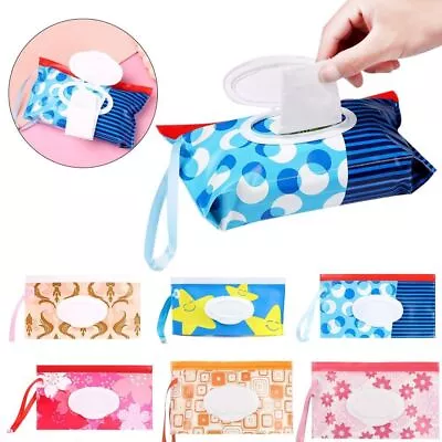 EVA Baby Wet Wipe Pouch Wipes Holder Case Reusable Refillable Wet Wipe Bag; • $5.08