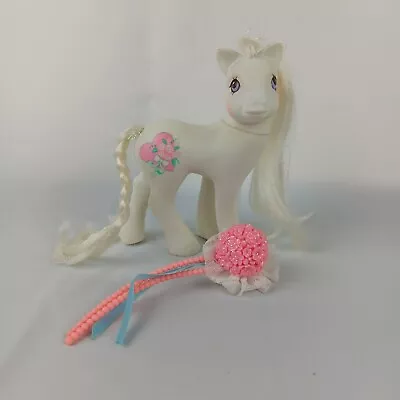 My Little Pony Pony Bride With Bouquet Hair Clip MLP G1 1980s Hasbro Vintage Toy • $28.98