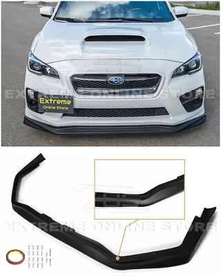 For 15-17 Subaru WRX STi VRS Style PRIMER BLACK Front Bumper Lower Lip Splitter • $149.98