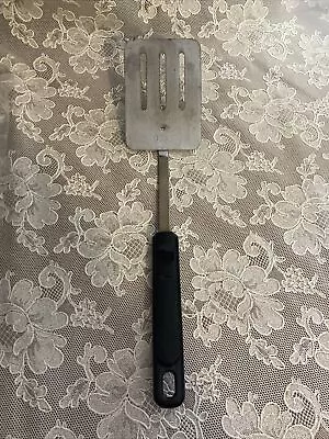 EKCO SLOTTED SPATULA Flipper TURNER Kitchen Utensil Black Handle 11.75” • $12