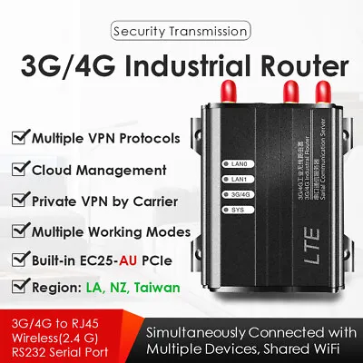 4G LTE Industrial Wireless Router W/SIM Card Slot Cat 4 EC25-AU Mini PCIe 2.4GHz • $139.57