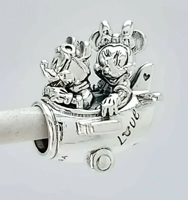 New 100% PANDORA 925 Disney Mickey Mouse & Minnie Mouse Airplane Charm 790108C00 • $46.75