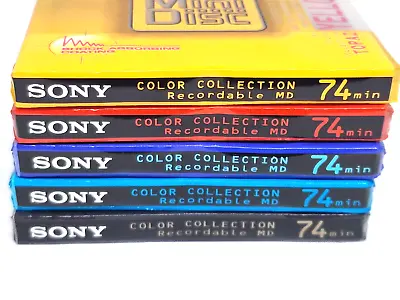 SONY COLOR   MD 74 SET  Blank MINI DISC (Sealed) NOS! • $49.99