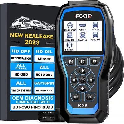 Heavy Duty Diesel Truck Scanner DPF Regen HD Diagnostic Tool OBD2 Code Reader US • $259