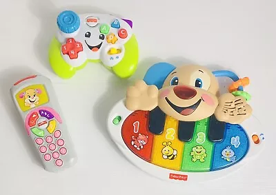 Fisher Price Laugh & Learn Game & Learn Controller Remote Puppy Piano Baby Toy • $29.95