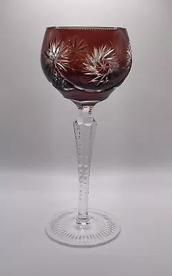 'Schliff Schleuder' By Nachtmann Single Garnet Hock Wine Glass. Gently Used • $40