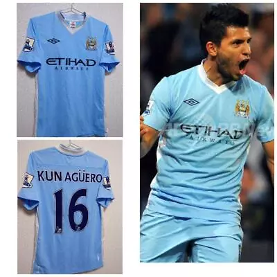 Aguero Manchester City 11/12 Size 36 Umbro Soccer Jersey Official • $229.50