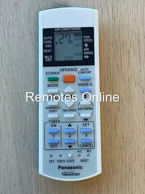 Replacement Air Conditioner Remote Control Panasonic ECONAVI Inverter NANOE-G • $19.99