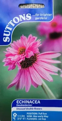 Echinacea Doubledecker Coneflower Sutton 8 Seeds - Rrp £4.99 • £3.95