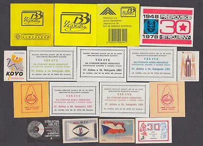 17 Old Czechoslovakian Unofficial Matchbox Labels  1. • $1.90