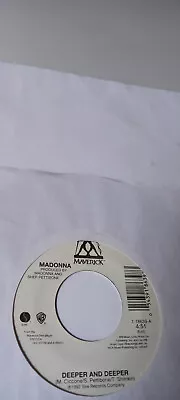 Madonna - Deeper And Deeper - 45 Record 1992 Original NM • $5.50