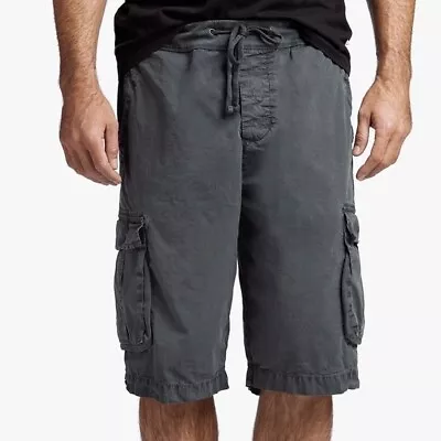 NWT James Press Drawstring Cargo Shorts Carbon Pigment • $125