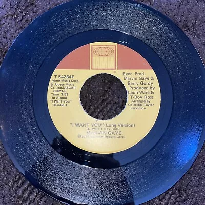 MARVIN GAYE  I Want You / I Want You Instrumental 45 From 1976 • $11.99
