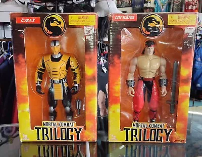 MORTAL KOMBAT TRILOGY 10  LUI KANG & CYRAX FIGURES 1998 TOY ISLAND Open Box** • $89.99