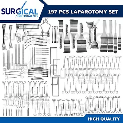 197 Pcs Laparotomy Set - Surgical Medical Instruments Stainless German Grade • $399.99