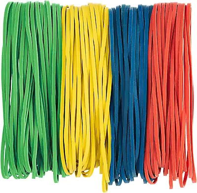 Bilinny Large Rubber Bands Heavy Duty 1/2 LB - Made In USA - 4 Assorted Colors I • $11.99