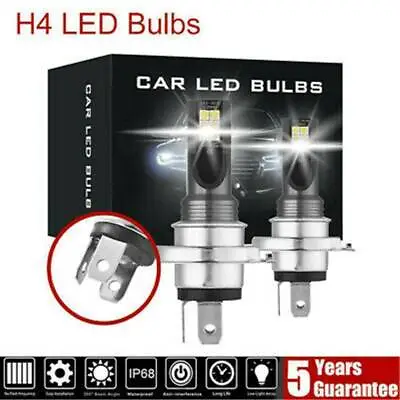 2x H4 9003 HB2 Super Bright LED Headlight Kit High Low Beam Bulb White 6000K • $7.29