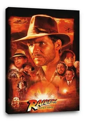 RAIDERS OF THE LOST ARK BB5 INDIANA JONES CANVAS Wall Poster Print 30x20 CANVAS • £29.97