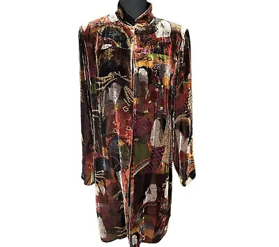 Neiman Marcus Vintage Japanese GEISHA Velvet Smoking Jacket Small RARE Hand Bead • $249.99