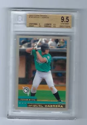 2000 Topps Traded #T40 Miguel Cabrera Tigers RC BGS 9.5 GEM MINT • $190