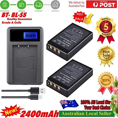 2400mAh Battery  / Charger BCS-5 For Olympus BLS-5 PEN Lite E-PL3 E-PL5 E-PL6 • $36.60