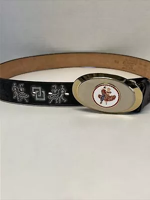 Vintage Square Dance Belt And Belt Buckle Rockmount Ranch Ware Colorado Size-36 • $24.88