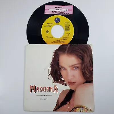 Madonna  Cherish  45 Vg+ Tested Jukebox Title Strip Picture Sleeve  • $13.81