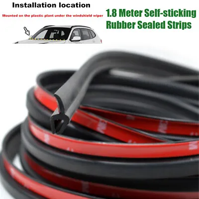 $14.31 • Buy 1.8 Meter Rubber Seal Under Front Windshield Panel Sealed Trim Moulding Strips