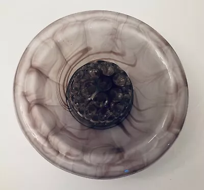 Large Davidson Gateshead Purple Cloud Glass Bowl • £15