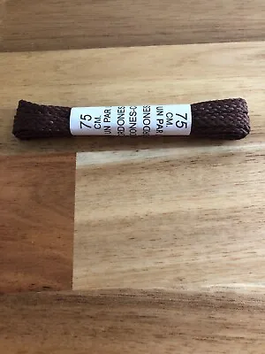 £1.99 • Buy Brown Flat Shoe Laces 75cm Ideal For Trainers, Vans, Converse, Nike, Adidas