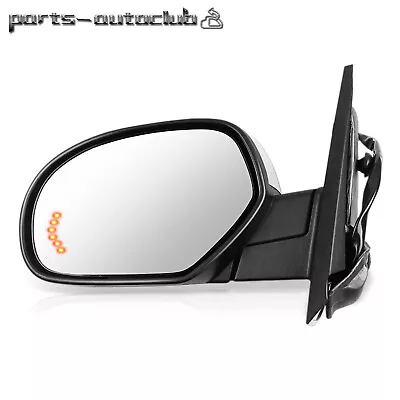 Chrome Left Power Memory Heated LED Signals Driver Mirror For 2007-14 Chevy GMC • $77.99