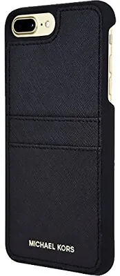 Original Michael Kors Saffiano Leather Pocket Case IPhone 8 Plus 7 Plus - Black • $59.99