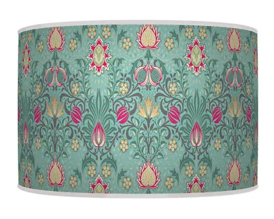 Morris Inspired Sage Blue Pink  Pendant Lamp Shade Handmade Lampshade Dz203 • £54.99
