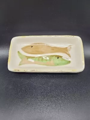 HTF Mud Pie Painted Pisces Fish Soy Sauce Or Trinket Dish READ (B2) • $12