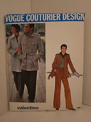 Vintage Vogue Couturier Design Pattern Valentino 1180 Uncut Size 40 FF Men's • $9.99