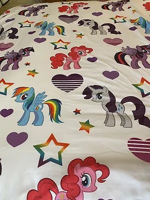 MY Little PONY 2014 Flat Sheet Twin RAINBOW BRIGHT COLORS 66” X 96” Ponies • $15.99